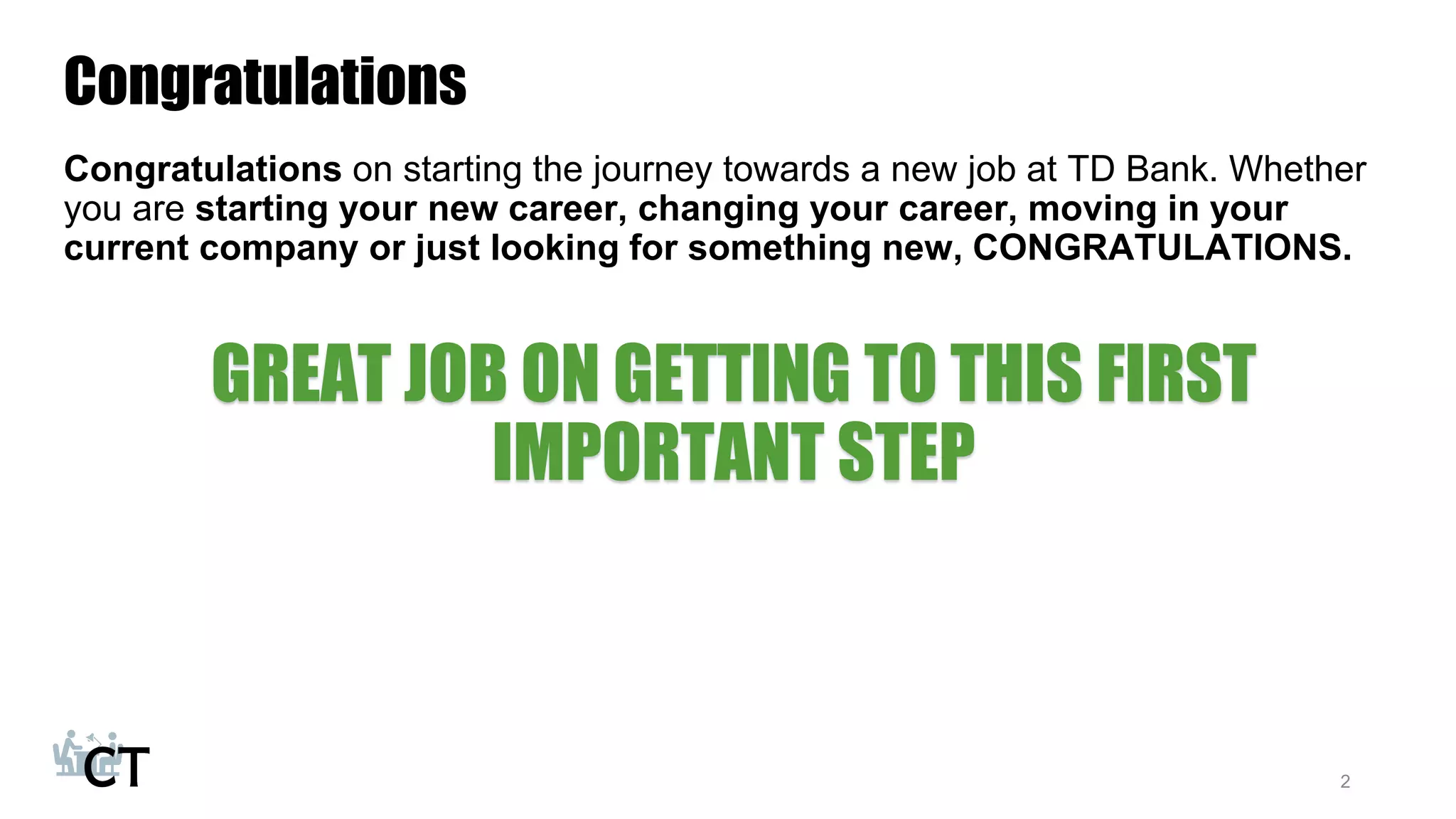 TD Bank Teller Interview