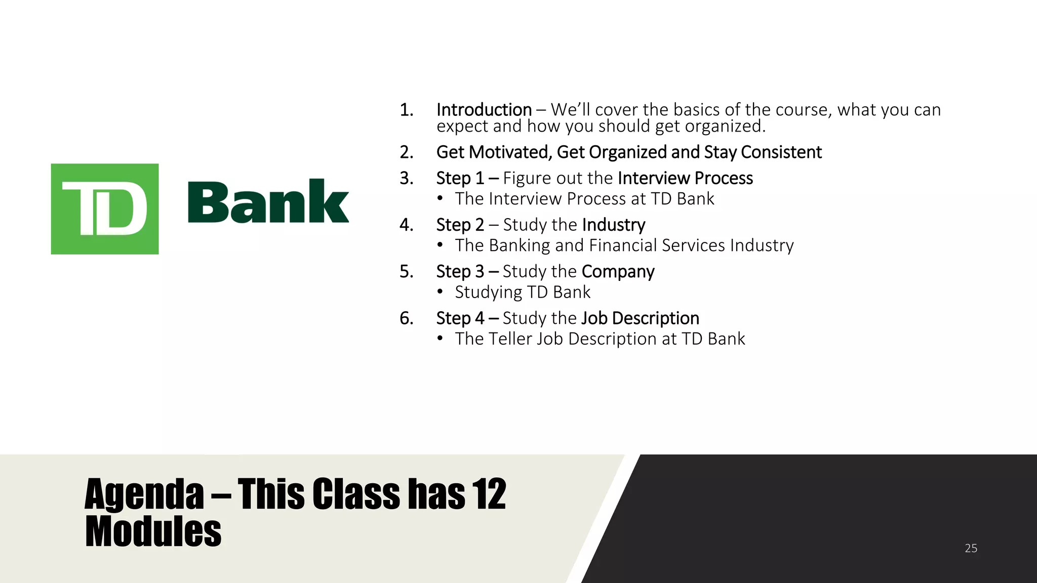 TD Bank Teller Interview