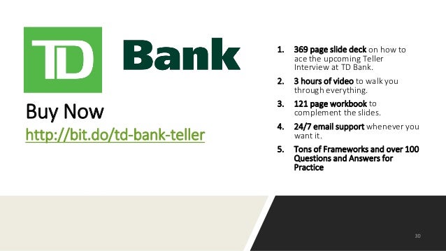 Td Bank Informational Interview