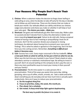 What kind of reports would be helpful to you?