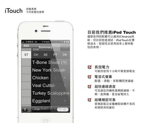iTouch   ۷e
         ֳbõx




                   Ŀǰ҂]iPod Touch
                   ҂ܛwmAndroidϵ
                   yĿǰ^yԇiPod Touchڃr
                   ɱԹԼʹЧ϶^
                   ѵıF




                      LЧ
                      ɾSʹʮСrQ늳

                      ʽΞĻ
                      cxӣc|ظ`
                      Bٶ
                      ѸُĴC֏;W·B
                      ?һֱ_Cʡ늳־

                      Y̿ɿ
                      弰ٙCY
                      Lʹö׃
                       ղˆ    ӆι   vʷo   O
 