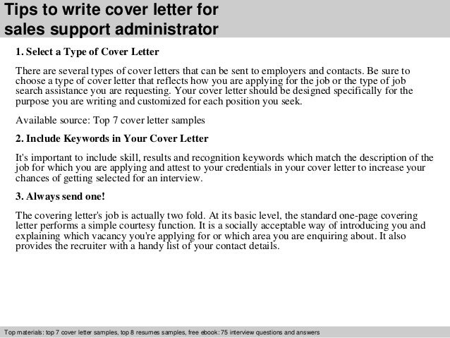 sales support administrator cover letter it support cover letter