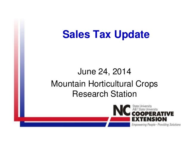 Nc State Sales Tax >> North Carolina Sales Tax Update Nc State Sales Tax >> North Carolina Sales Tax Update