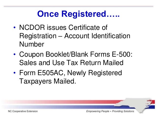 north carolina sales tax update nc form e 595e