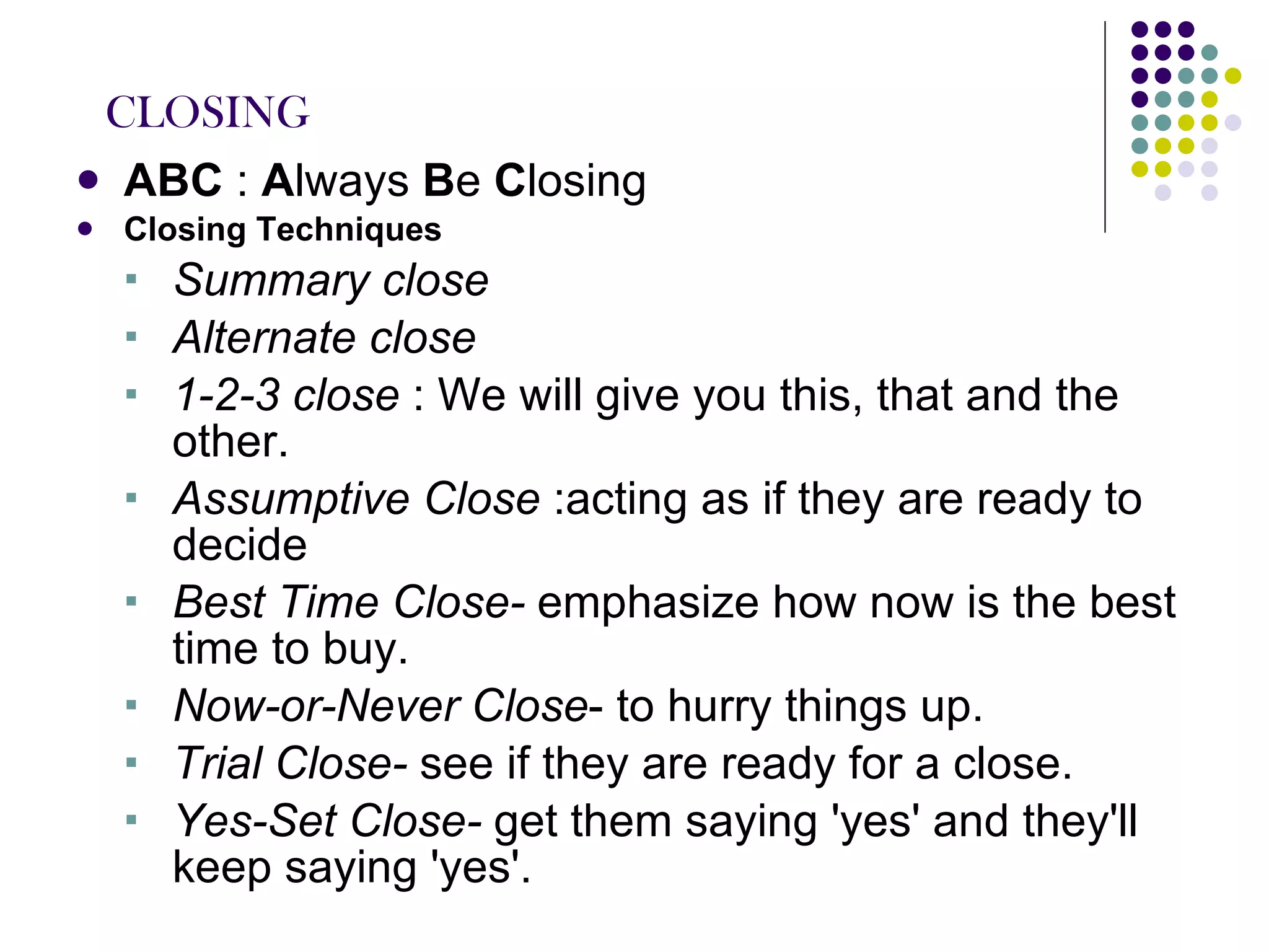 Sales techniques new | PPT