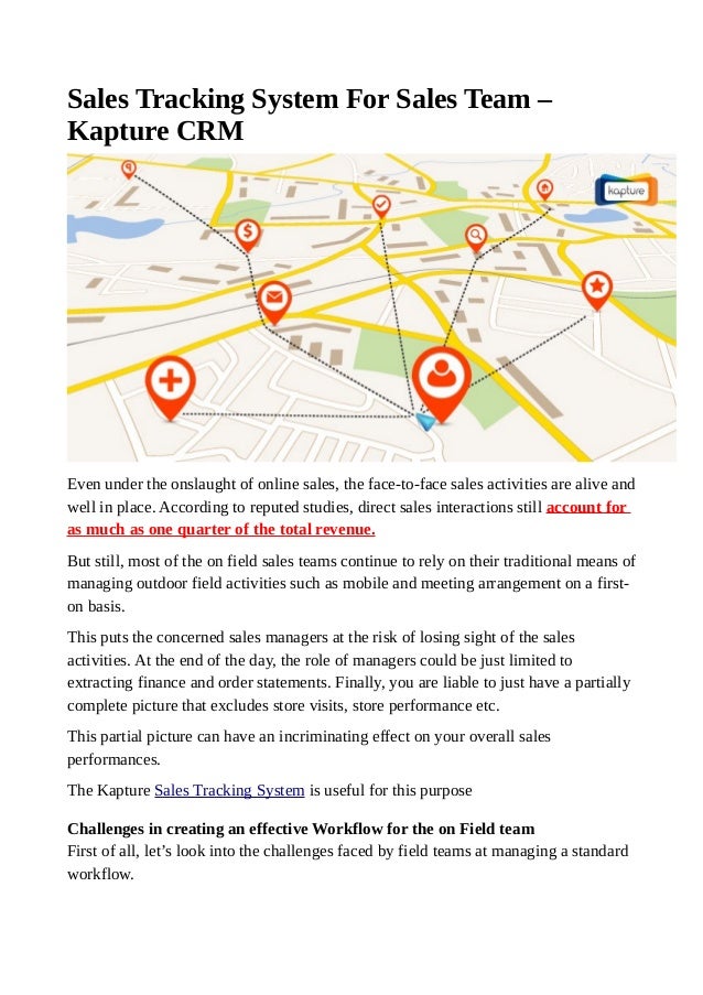 sales tracking software kapture crm