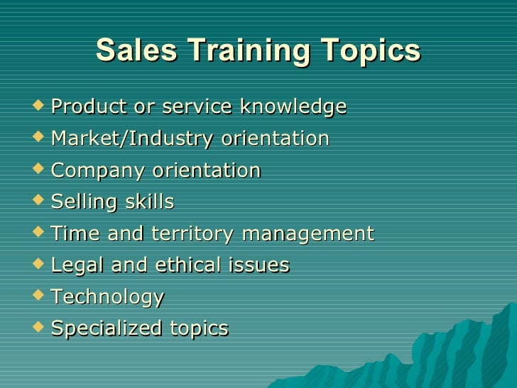 sales training presentations