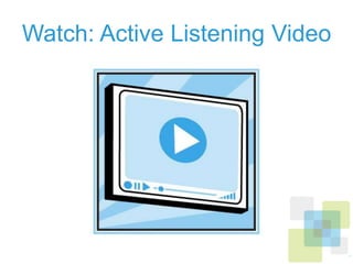 Watch: Active Listening Video
 