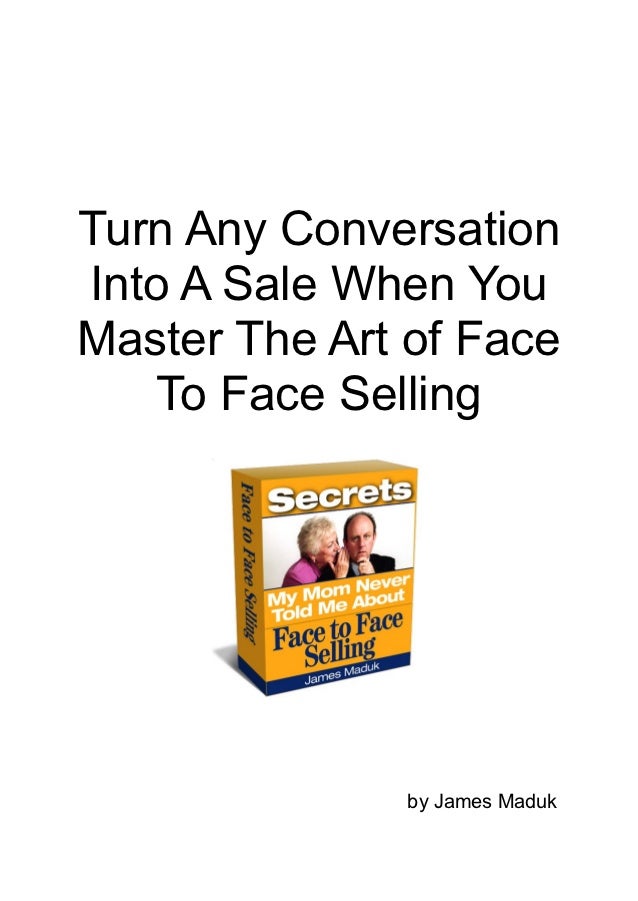 Face to Face Selling Skills Sales Training For Small Business