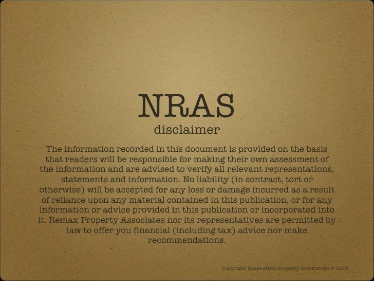NRAS Explained Jul 2010