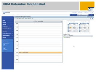 CRM Calendar: Screenshot
 