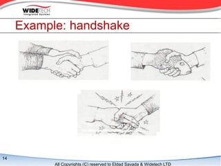 Example: handshake




14
           All Copyrights (C) reserved to Eldad Sayada & Widetech LTD
 