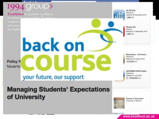 Examples of activities?Preparation:Successful student recruitmenthttp://jisconair.jiscinvolve.org/wp/2010/10/11/successful-student-recruitment/Downloadable apps and mediaUse of social media to support choices