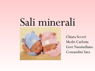 Sali   minerali Chiara Severi Medri Carlotta Gori Nassimiliano Comandini Sara 
