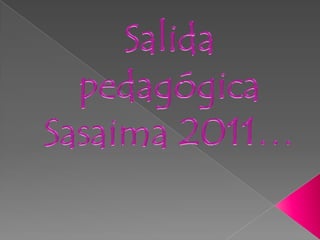 Salida pedagógica Sasaima 2011… 