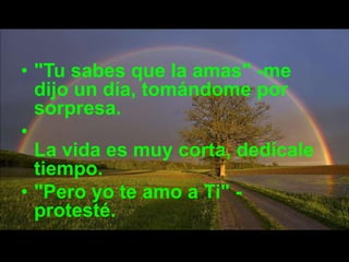 Desde hace poco tiempo había comenzado a salir con otra mujer, en realidad había sido idea de mi Mujer"Tu sabes que la amas" -me dijo un día, tomándome por sorpresa.