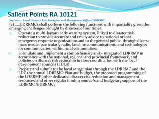 Salient Risks Salient Features of RA10121 | PDF
