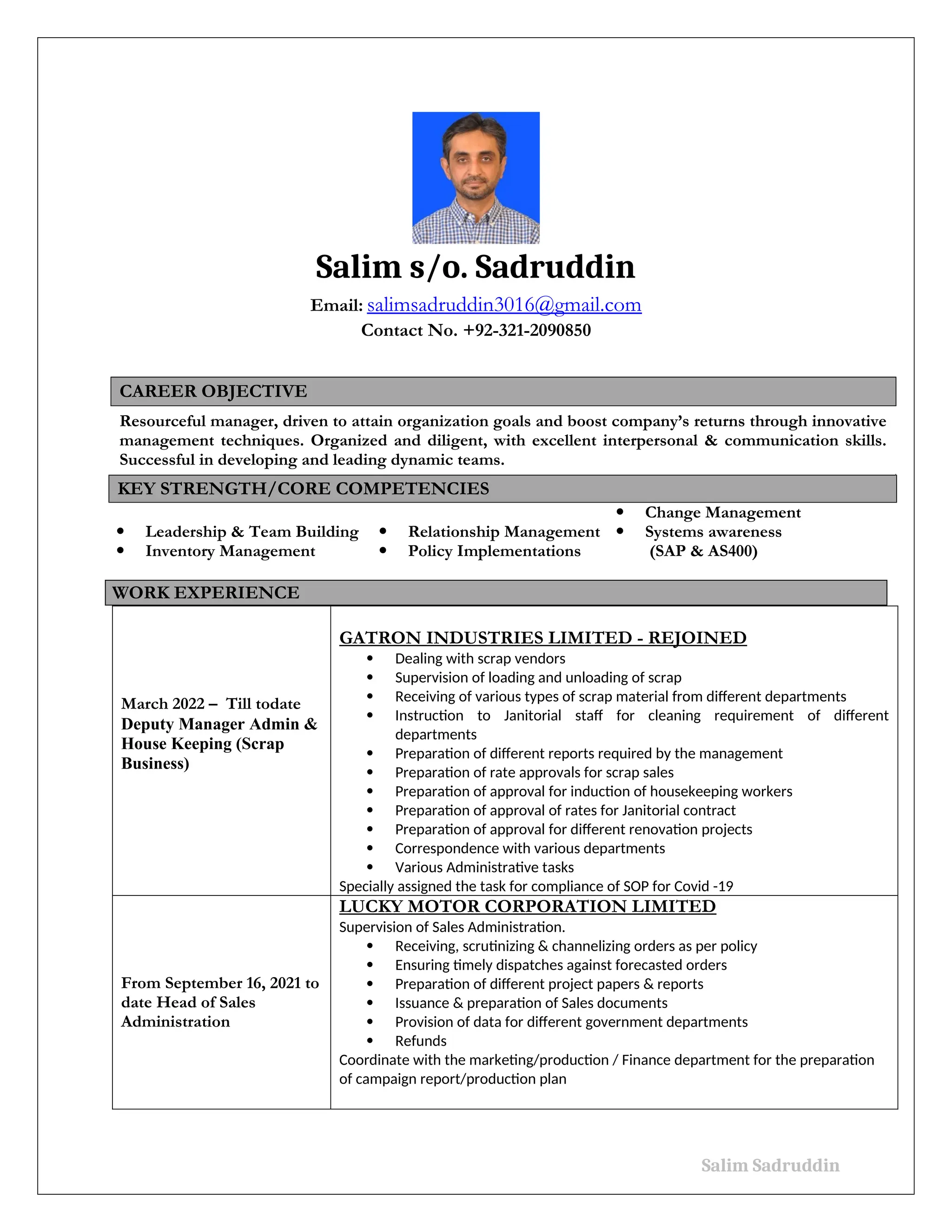 Salim Sadruddin - CVvvvvvvvvvvvvvvvvvvvvvvvvvvvvvvvvvvvvvvv | DOCX ...