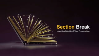 Section Break
Insert the Subtitle of Your Presentation
 