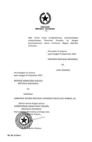 Salinan Perpres Nomor 57 Tahun 2023 Pdf