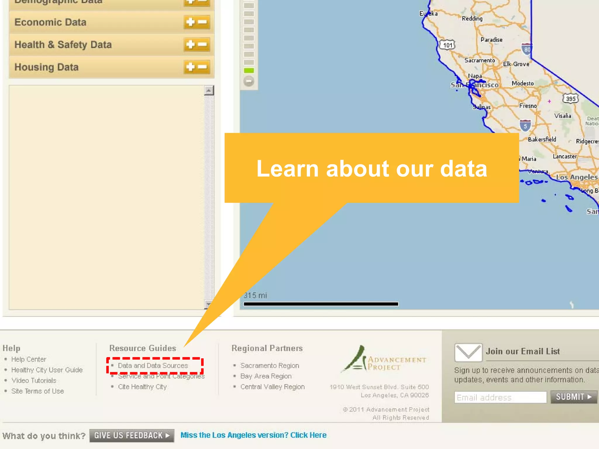 Learn about our data
 