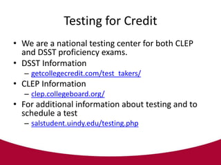 University of Indianapolis School for Adult Learning info session 12.9.14  final | PPT
