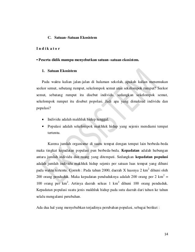 Sebutkan Beberapa Penyebab Terjadinya Perubahan Dalam Ekosistem Sebutkan Itu