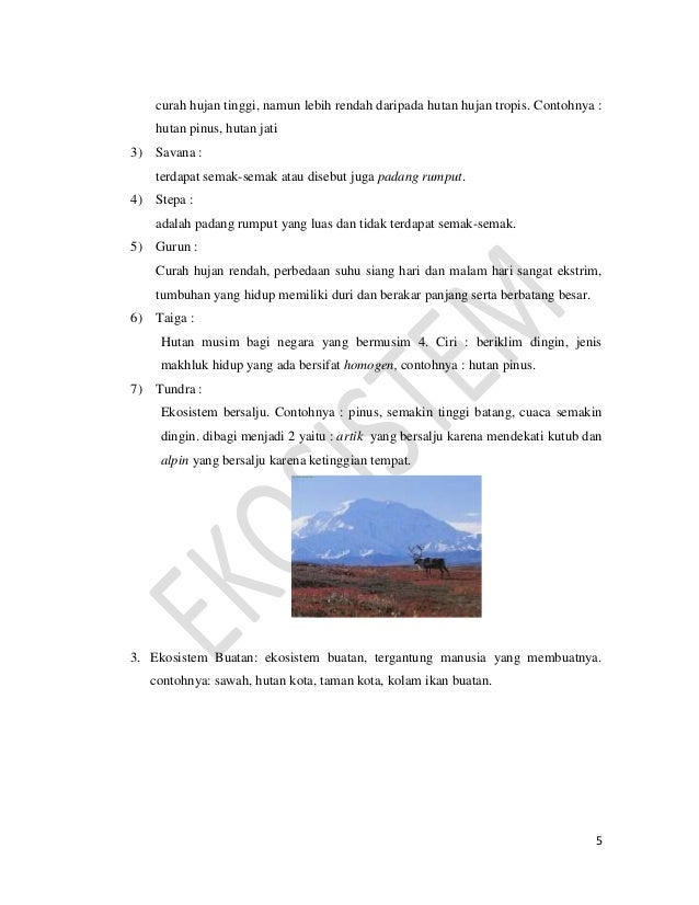 Saling ketergantungan dalam ekosistem