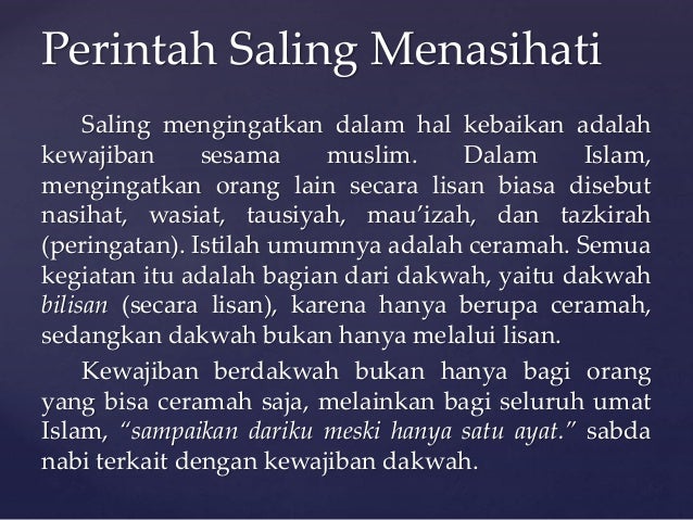 Saling menasehati