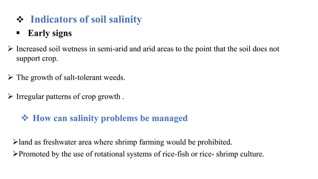 Salinization of Soil and Water, Environmental Impact,.pptx ...