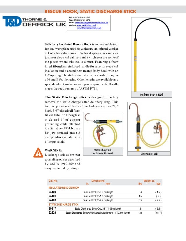Salisbury 24400 insulated rescue hook