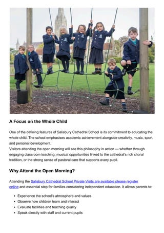 Salisbury Cathedral School Open Morning- A Unique Introduction to Prep ...