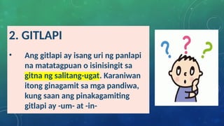 Panlapi In Comprehensive Filipino Language Lesson on Salitang-ugat and Panlapi | PPTX