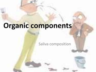 Organic components
Saliva composition
 