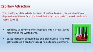 Saliva in prosthodontics | PPTX