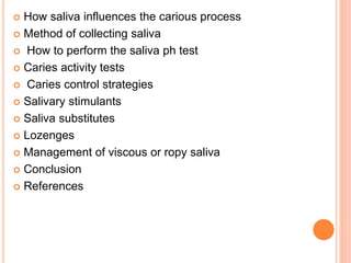 Ropy Test Saliva its anatomy and physiology of salivary glands | PPTX