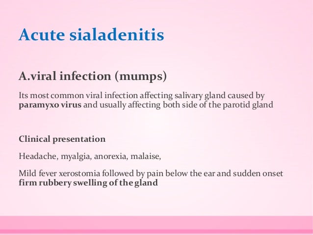 What causes submandibular gland swelling?