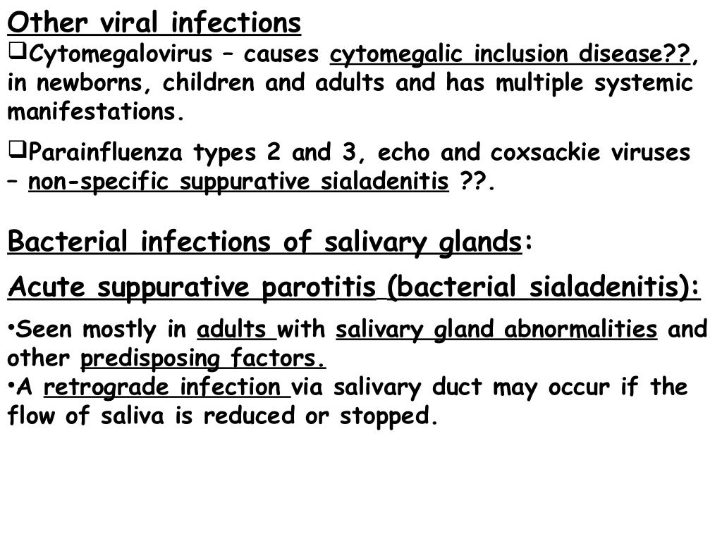 Salivary gland infections