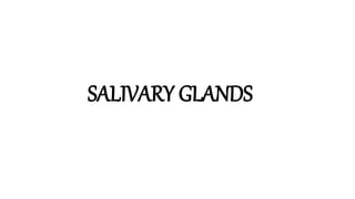 SALIVARY GLANDS
 