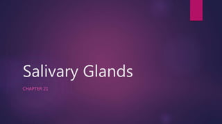Salivary Glands
CHAPTER 21
 