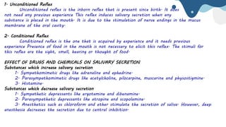 Salivary secretion ppt by nira.pdf in human physiology | PDF