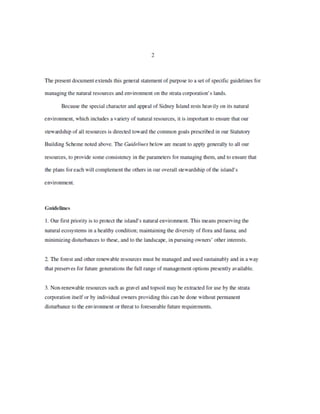 Sallas Forest Plan — Sidney Island, BC 