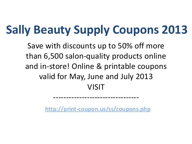 Sally Beauty Supply Coupons Code May 2013 June 2013 July 2013