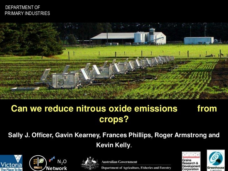 Can we reduce nitrous oxide emissions from crops? Sally Officer