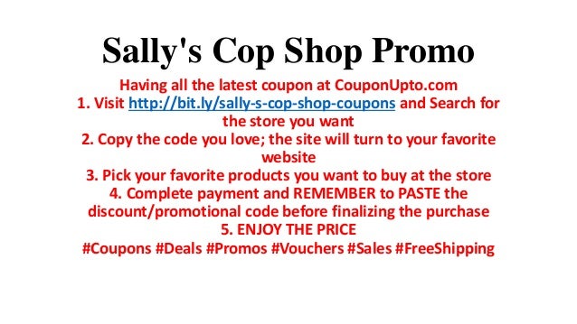 Sally S Cop Shop Promo