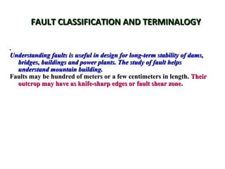 Fault their geometry and classification | PPT