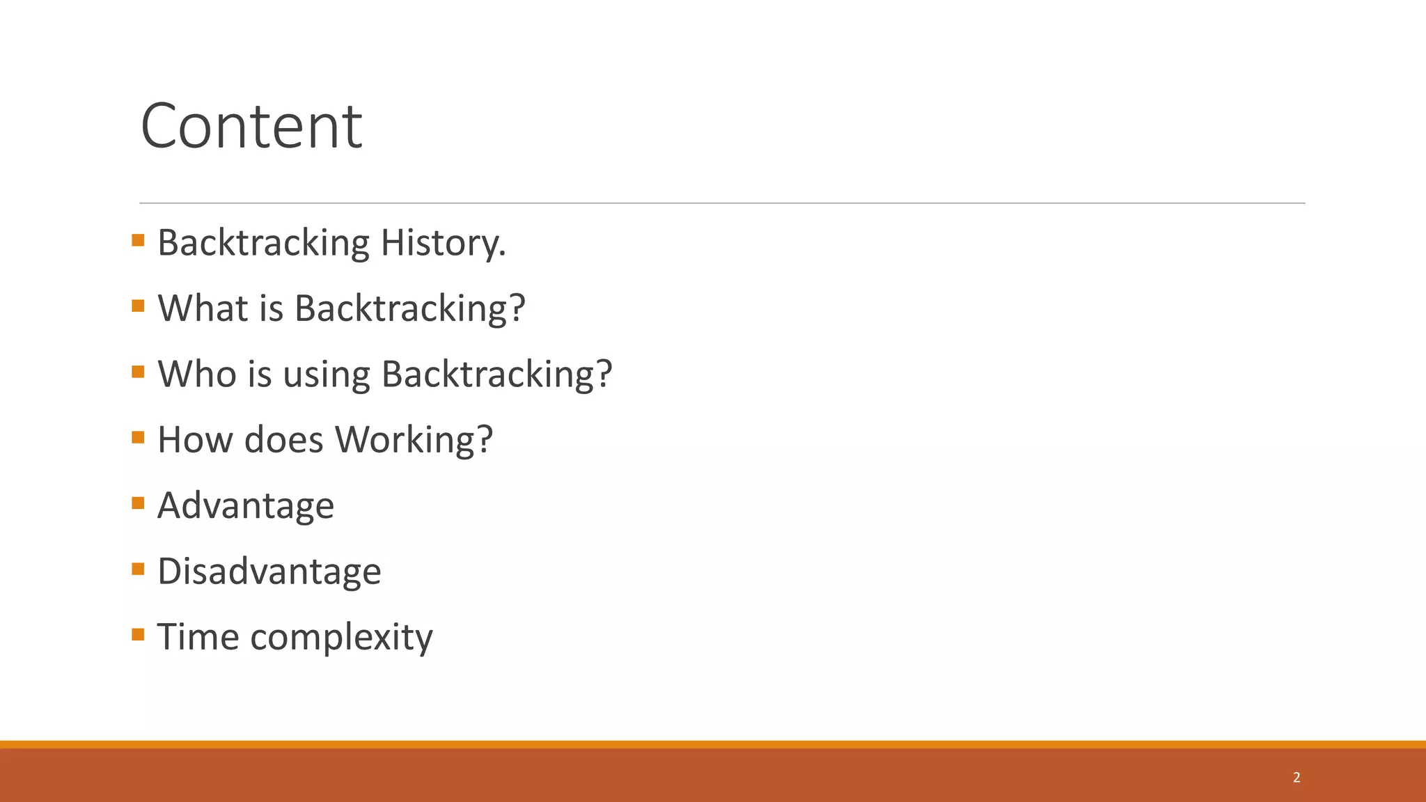 Backtracking Algorithm.ppt | Computing | Technology & Computing