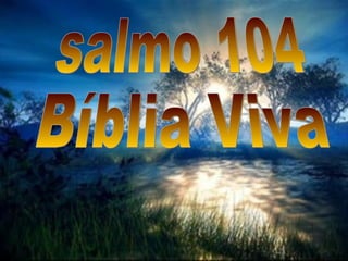 salmo 104 Bíblia Viva 