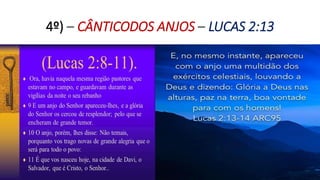 4º) – CÂNTICODOS ANJOS – LUCAS 2:13
 