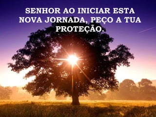 SENHOR AO INICIAR ESTA NOVA JORNADA, PEÇO A TUA PROTEÇÃO. 